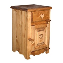 Chevet rustique cœur droit