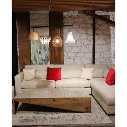 Canapé d'angle beige